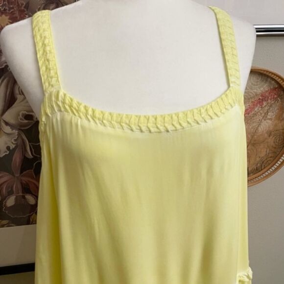 Anthropologie Nell Tiered Midi Dress Citrus - Picture 8 of 8